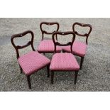 A set of four Victorian mahogany bar-back dining chairs