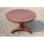 A 19th century mahogany breakfast table