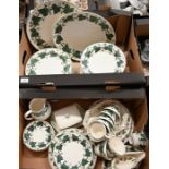 A Wedgwood pottery 'Napoleon ivy' dinner service