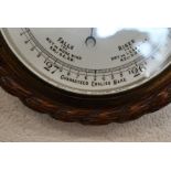 A Victorian aneroid barometer
