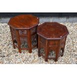 An Indian rosewood octagonal occasional table