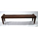 An extremely large Regency period mahogany hall bench / window seat attributed to Tatham