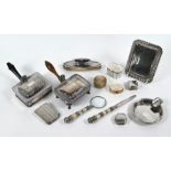 Various small silver and plated items