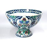 A large Continental majolica stemmed bowl