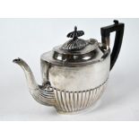 Edwardian silver tea pot