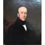 19th century English school - Portrait of a balding gentleman