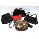 Six various fashion handbags