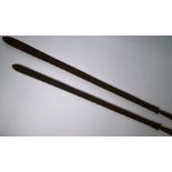 Two antique African tribal spears