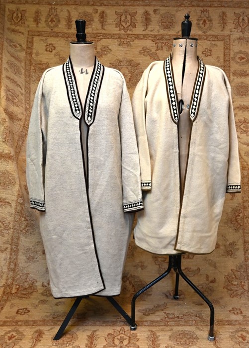 Two Pakistan cream woollen robes - Image 2 of 2