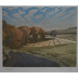 Michael Fairclough (b 1940) coloured etching