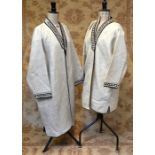 Two Pakistan cream woollen robes