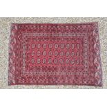 An antique Turkoman rug