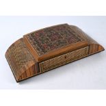 An Art Deco style parquetry-inlaid trinket box