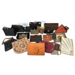 Collection of vintage and later handbags