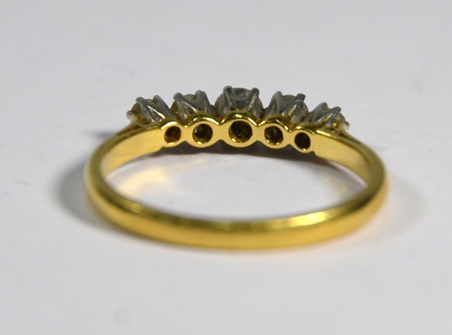 WITHDRAWN A five-stone diamond ring - Image 4 of 5