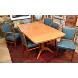 Gordon Russell, Broadway, a 1960's Mahogany and Bombay Rosewood dining suite, model no. 17