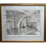 A limited edition Russell Flint print Roman Baths