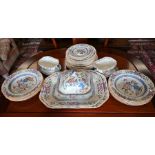 A late Victorian Ashworth Bros pottery part dinner service