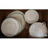 An Art Deco style pottery John Lewis 'Polka Dots' dinner service