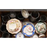 A 19th century Sunderland lustre bowl and plate and other items