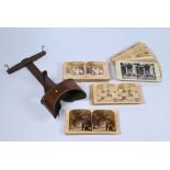 An Underwood & Underwood 1895 patent 'Perfecscope' stereoscopic viewer and slides