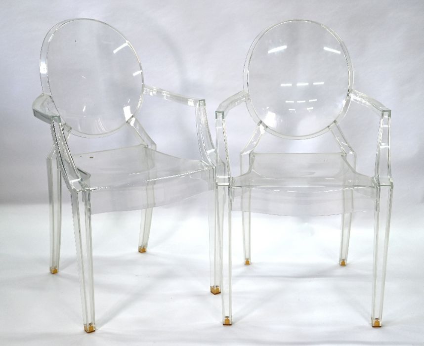 A set of six stacking 'Louis Ghost' chairs by Kartell - Image 2 of 4