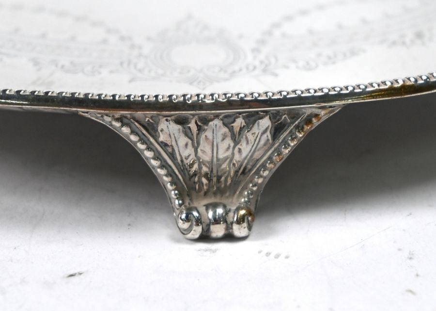 Victorian silver letter salver - Image 3 of 4
