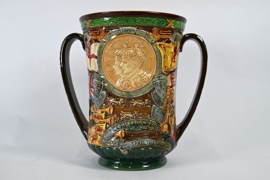 A Royal Doulton large 1937 Coronation two-handled loving cup - Image 2 of 5