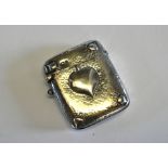 Art Nouveau silver vesta case