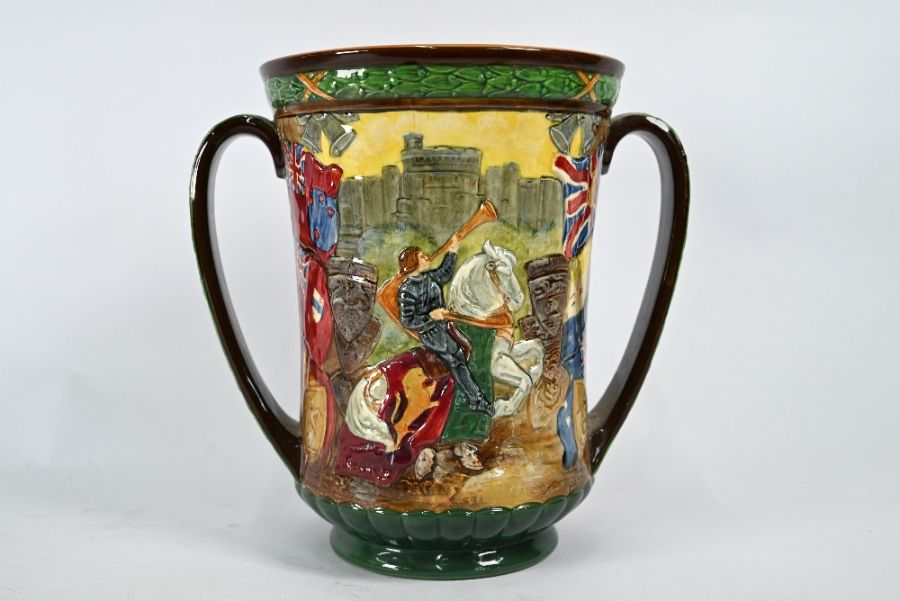 A Royal Doulton large 1937 Coronation two-handled loving cup - Image 3 of 5