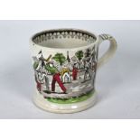 A 19th century Staffordshire pottery mug