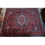 An old Persian Bakhtiari carpet, 410 cm x 330 cm