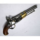 A late 18th century Continental flintlock belt-pistol etc