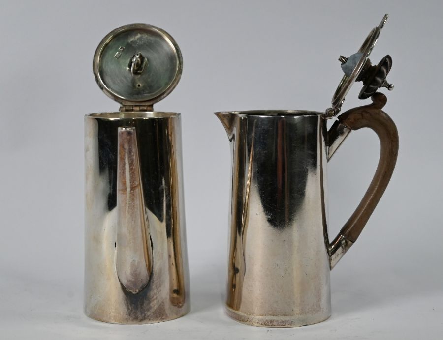 Edwardian silver cafe au lait pair - Image 3 of 3