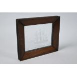 19th century rosewood framed glass panel
