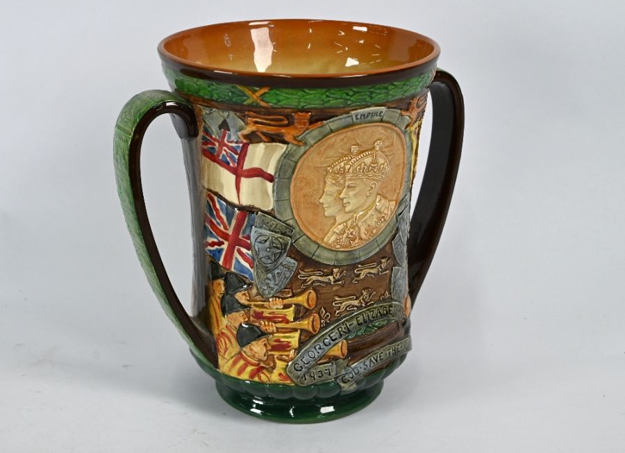 A Royal Doulton large 1937 Coronation two-handled loving cup