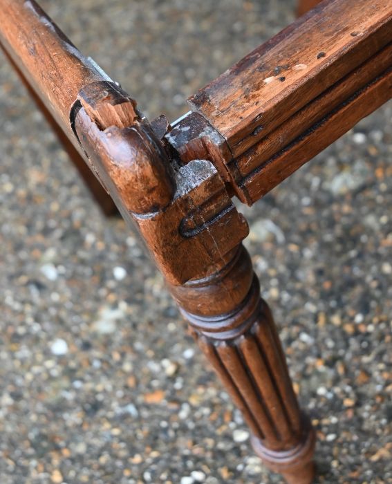 A set of six Regency mahogany bar back dining side chairs - Image 6 of 6