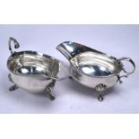 Pair of Edwardian silver sauce-boats