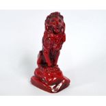 A Royal Doulton Flambé lion