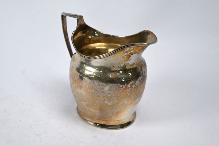 George III silver cream jug and pair of open salts - Image 3 of 4
