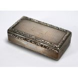 William IV silver snuff box, Taylor & Perry, Birmingham 1831