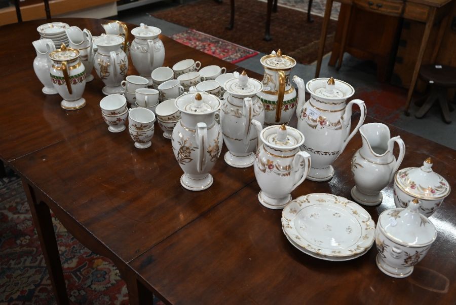 Mid 19th century Continental china coffee service - Image 2 of 4