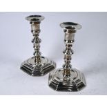 Pair of William III Britannia standard candlesticks, Andrew Raven, London 1699