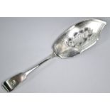 George III Irish silver fiddle pattern fish slice