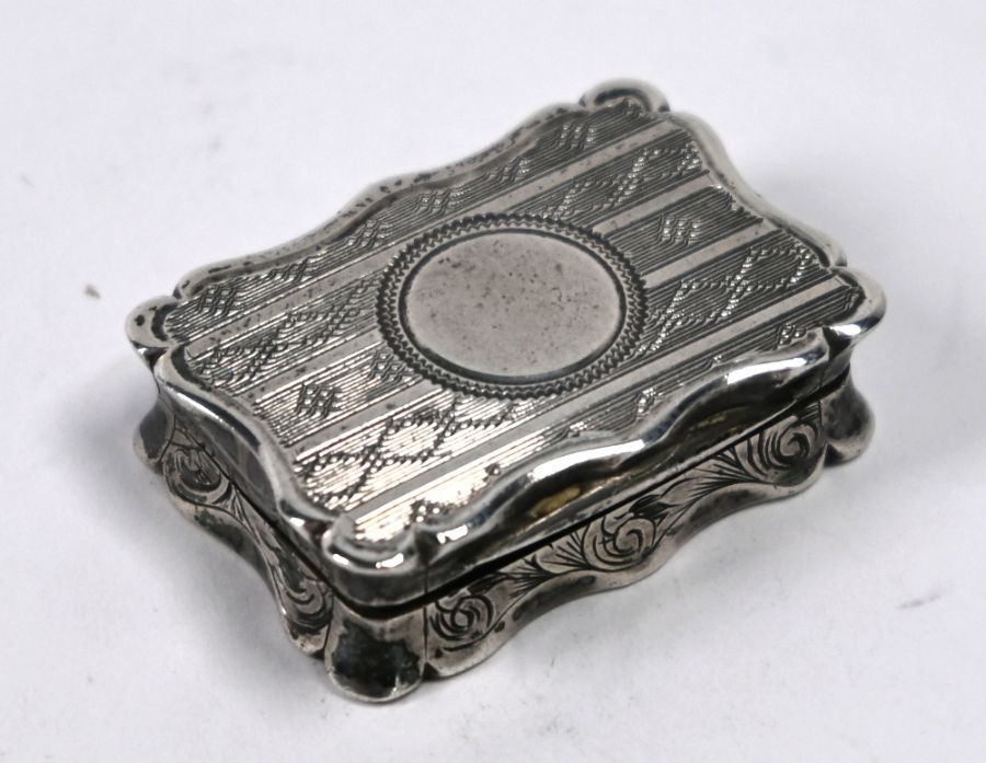 Victorian silver vinaigrette, Birmingham 1864