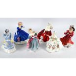 Six Royal Doulton figures