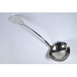 William IV Irish silver soup ladle