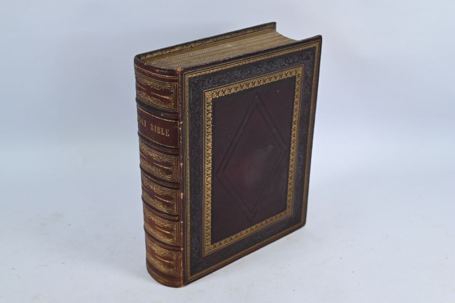 A Victorian Family Holy Bible, gilt tooled Morocco