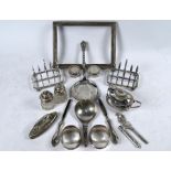 Danish silver Coronation spoon and various oddments of silver