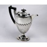 Late Victorian silver coffee pot